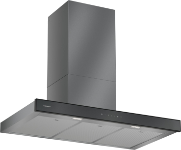 Gaggenau AW290110 - Serie 200 Wandesse mit 5 Jahre Garantie, Edelstahl/Schwarz, Umluft/Abluft, 90 cm